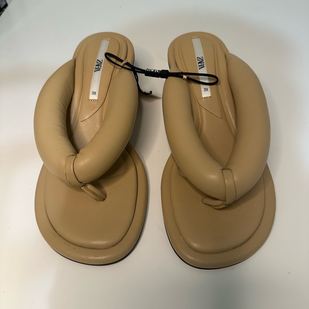 Zara Tan Sandals Simple Summer Style